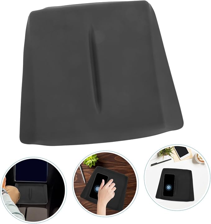 LIFKOME Center Console Cordless Charging Pad -Skid Silicone Mat for Vehicle Dashboard Accessory for Convenient Phone Charging