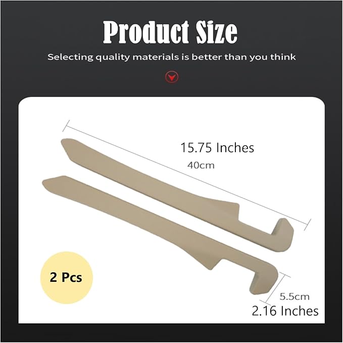 Berylins 2Pcs Car Seat Gap Filler PU Leather, Auto Crevice Catcher Drop Blocker to Fill The Side Seat and Console Gap, Universal Vehicle Interior Accessories for Car, SUV, Truck (Beige)