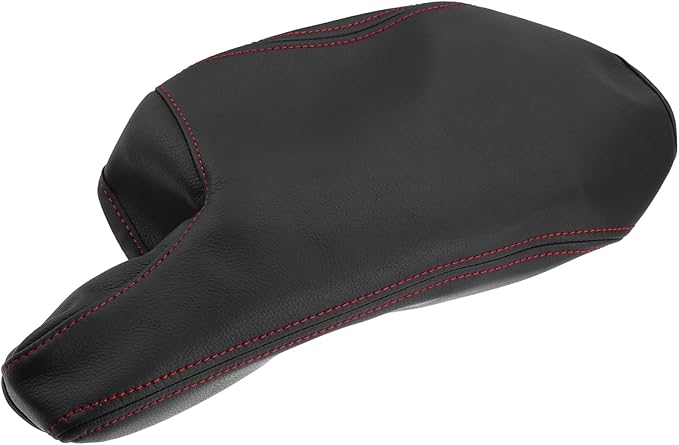 Motoforti Car Center Console Armrest Cover for Mazda 3 2014-2016 Faux Leather Interior Arm Rest Cover Elbow Cushion Pad Black Red Stitches Long-Lasting