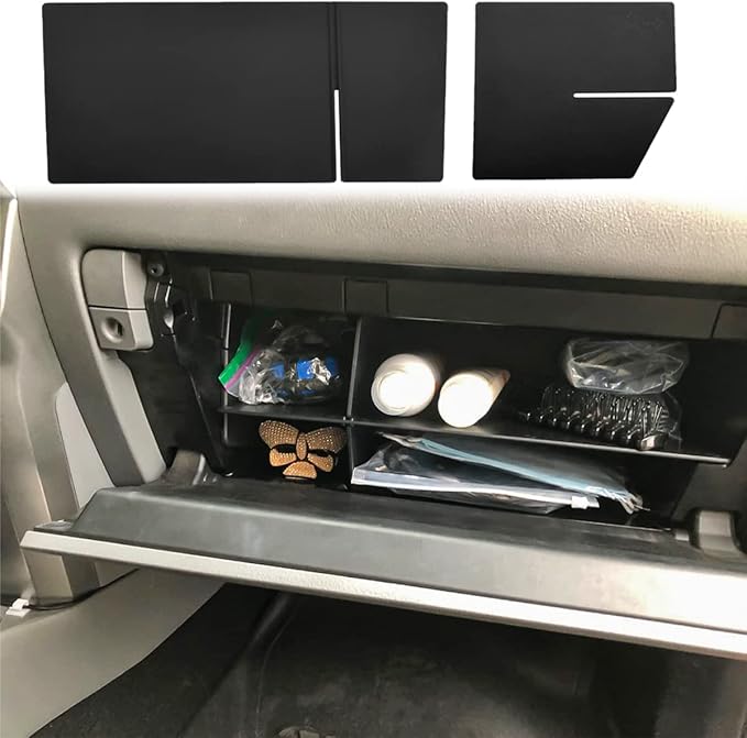 TACOBRO Glove Box Organizer Compatible with 4Runner 2010 2011-2019 2021 2022 2023 2024 and GX 460 2010-2024 Accessories, Insert Glove Compartment ABS Materials, Black
