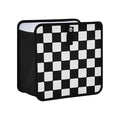 Car Trash Can Car Organizer Car Garbage Can with Adjustable Strap for Back Front Seat Console Waterproof Leakproof Collapsible Portable 8.66 Inch Checkerboard
