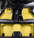 Custom Leather Car Mats, Vehicle-Specific Fit All-Weather Floor Mats, 100% Waterproof Anti-Slip Durable Protection for SUV Truck Sedan, Precision Tailored Protection (Yellow car mat)