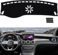 TUCAREST Dash Cover Fit for 16-22 Me-rcedes-Benz GLC250 GLC300 GLC300e GLC350e GLC43 GLC63 AMG S Nonslip Dash Cover Board Mat Sunshade No-Glare Slip Pad Carpet Sunshield Protector Flannel Black