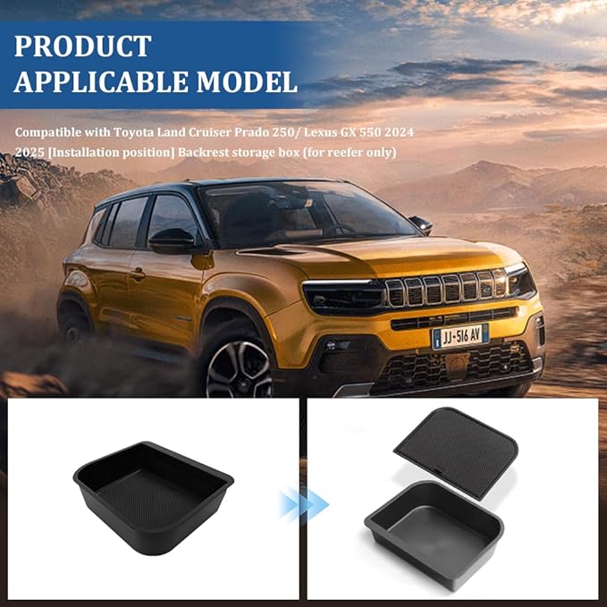 Center Console Cool Box Organizer, Auto Insert Tray Accessories, ABS Armrest Storage Box Tray, Car Accessories Armrest Organizer Trays Fit for Toyota Land Cruiser Prado 250/ Lexus GX 550