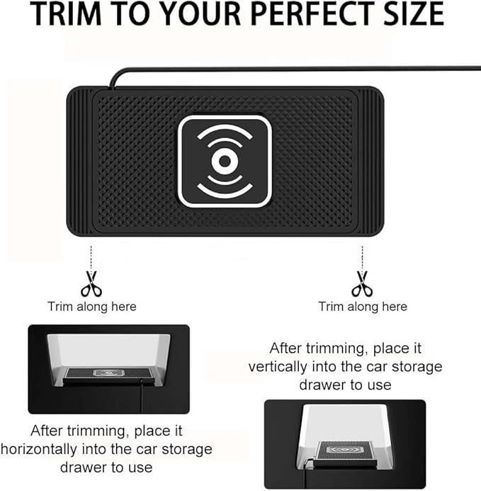 Wireless Car Charger Pad for Chevrolet Colorado 2004-2012,2015-2026, Type-C/USB 15W Car Wireless Charger Non-Slip Cordless Charging Mat Car Accessories, B-30cm Type-C Interface