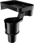 360° Rotatable Car Cup Holder Expander Tray - Adjustable Auto Food Table Desk with Anti-Slip Base, Universal Fit for Front & Back Seat, Holds Snacks, Phones, Drinks (18kg Load Capacity)