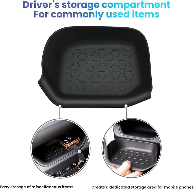CUCHIYUN for RAV4 Driver Storage Box Organizer Mat Driver's Interior Insert Tray Center Console Organizer Tray Compatible with Toyota RAV4 2022 Accessories 2021 2020 2019 - Non-Slip Anti-Dust