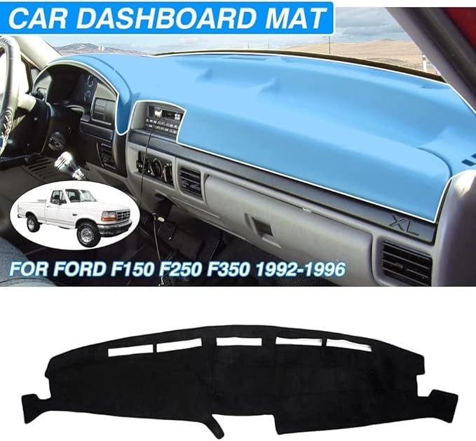 Cartist Dashboard Mats Compatible with Ford F150 F250 F350 1992 1993 1994 1995 1996 Dash Board Cover Mat Anti-Slip Carpet Sunshield Protector