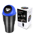 Cup Holder Trash can for car with Lid, Mini Garbage Cans for Back seat Leakproof Vehicle Automotive Cup Holder Car trashcan, Small Trash Bin for Automotive Office Home Kitchen (Blue001)