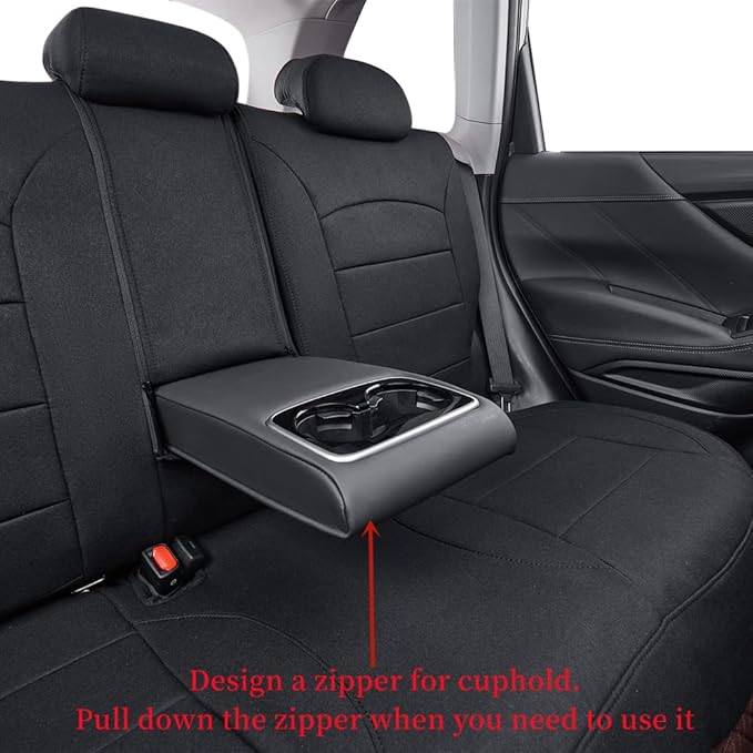 coverdream Custom Seat Covers Compatible with Select Subaru Legacy 2010 2011 2012 2013 2014 Models - Polyester (Black, Full Set)