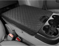 DEYTOP Center Console Cover for Chevy Silverado & Tahoe 2007-2013 Console Armrest Cover for GMC Sierra 2007-2013 Car Cushion Protector Pad (Jump Seat Console ONLY) (Blabk with Pad, 07-17 Jump SEAT)