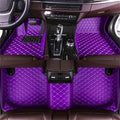 Custom Car Mats All Weather Fit Automotive Floor Mats PU Leather Protector Mat for Most Sedan, SUV, Truck Floor Mats (Purple)