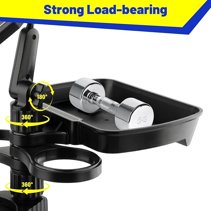 Car Cup Holder Tray - Adjustable Car Cup Holder Phone Mount with Food Tray 5 in 1 Swivel Expander for All Purpose, Automotive Extender Accessories Gifts for Auto Trucker Road Trip
