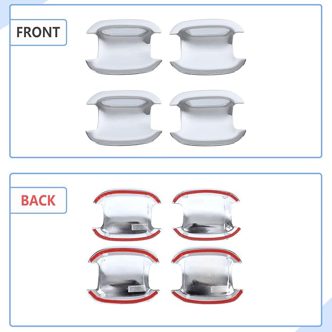 Aunginsy Exterior Door Handle Bowl Trim Cover Compatible with Ford Maverick 2022-2025 Ford Bronco Sport 2021-2025 Outside Door Handle Cup Bowl Cover Scratches Protector Decorative Sticker Accessories