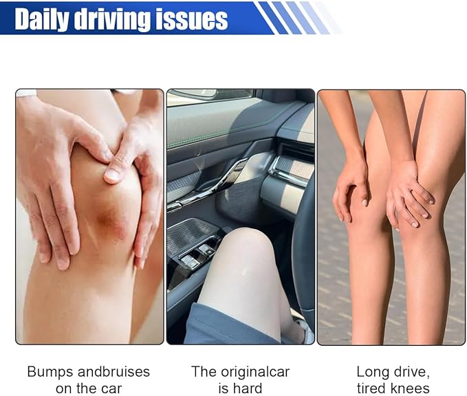 Car Knee Cushion Pad, PU Leather Automotive Center Console Elbow Armrest Pillow, Soft Auto Door Leg Support Pad Protector, Universal Vehicle Interior Comfort Accessories (Coffee)
