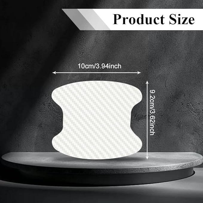 8PCS Car Door Handle Cup Scratch Protector, Car Door Handle Sticker, Scratch Auto Door Protective Film, Car Accessories Car Door Handle Protective Films Universal for Cars (White, 8PCS)