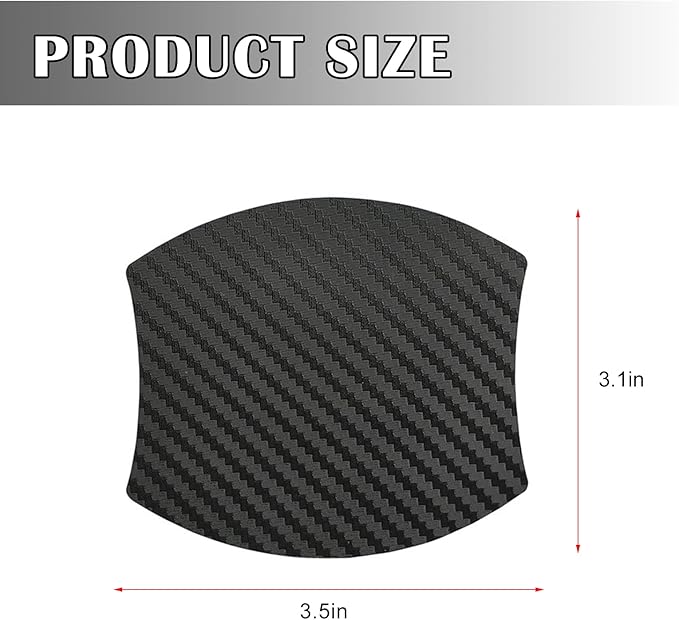 kingsea 4PCS Car Door Handle Scratch Protector, Removable Magnetic TPU 3D Carbon Fiber Texture Car Door Handle Paint Scratch Protector Sticker Universal (Style 1)