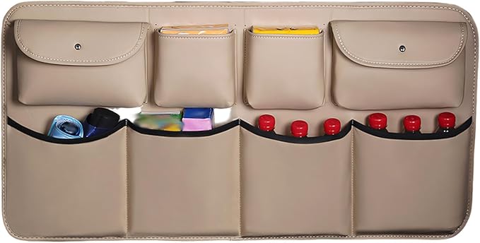 PU Cloth Automotive Organizers Quick Installation Hanging Pocket Fabric Storage Bag for Trip Storage Bag