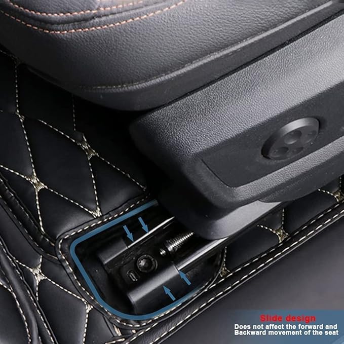 MELKEN Custom Fit Leather Car Floor Mats for 95% of Cars Full Coverage Floor Liners Car Mats (Orange)