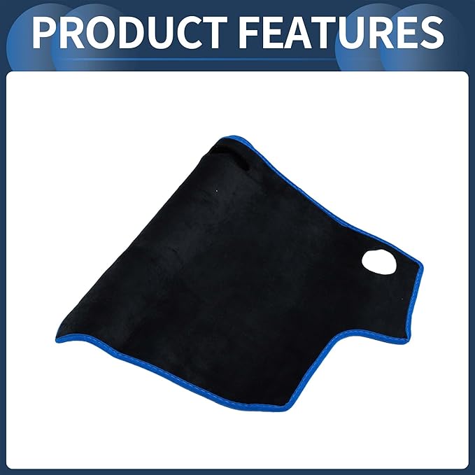 Dash Cover, Center Console Non-Slip Dashboard Carpet Mat for Toyota Camry 2002-2006 Flannel Black Blue,1Pc