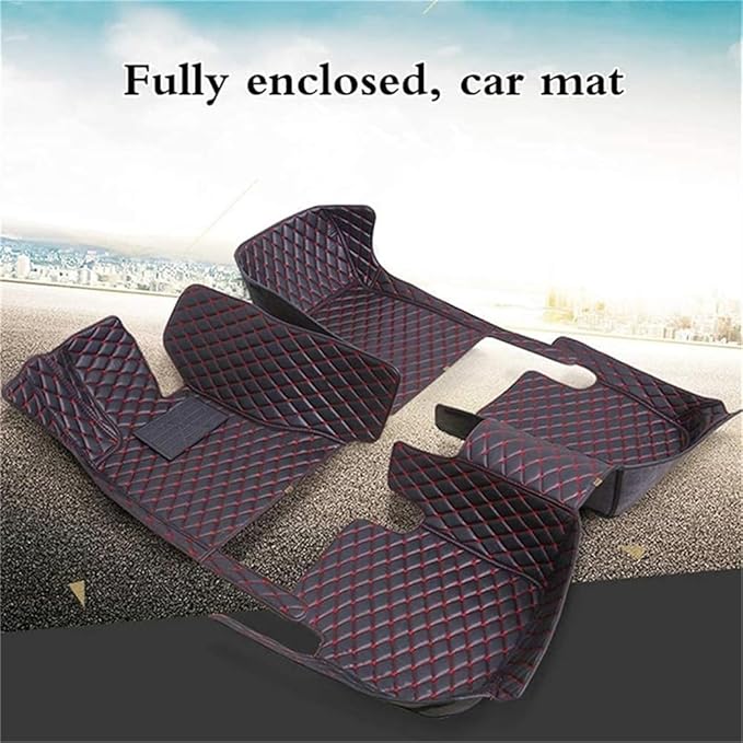 Custom Car Mats All Weather Fit Automotive Floor Mats PU Leather Protector Mat for Most Sedan, SUV, Truck Floor Mats (Purple)