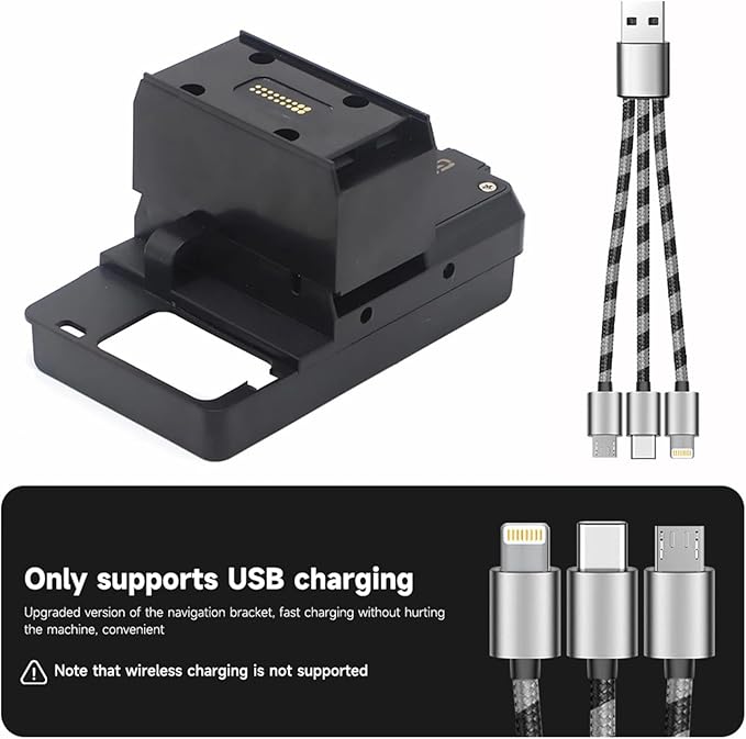 Motorcycle GPS Navigation Bracket with USB Charger Mobile Phone Holder Navigator for BMW R1200RT R1250RT 2014-2020 USB Charging Only