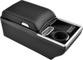 Coverado Center Console, Universal Bench Seat Center Console, Truck Back Seat Car Organizer with Cup Holder, Rear Central Car Armrest Box with Storage, Black