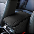 Armrest Pad for Car, PU Leather Auto Center Console Cushion Mat, Four Seasons Automotive Armrest Seat Box Cover, Universal Vehicle Interior Accessories for SUV, Truck, Van (Black)