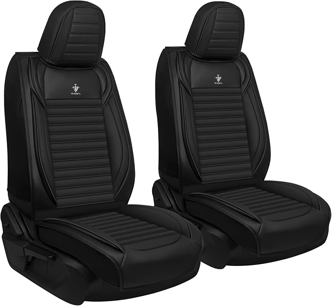 ARTIBY Seat Covers Custom Fit for Mitsubishi Outlander 2004-2025, Standard Waterproof Car Seat Cover, Breathable and Comfortable Leather Cushion Cover, Auto Interior Accessories (Black)