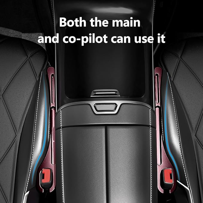 [2026 Upgrade] 2PCS Car Seat Gap Filler with Phone Holder,Multi-Function Car Side Seat Gap Filler for Prevent Items Falling,Universal Car Seat Organizer Car Accessories (Red)