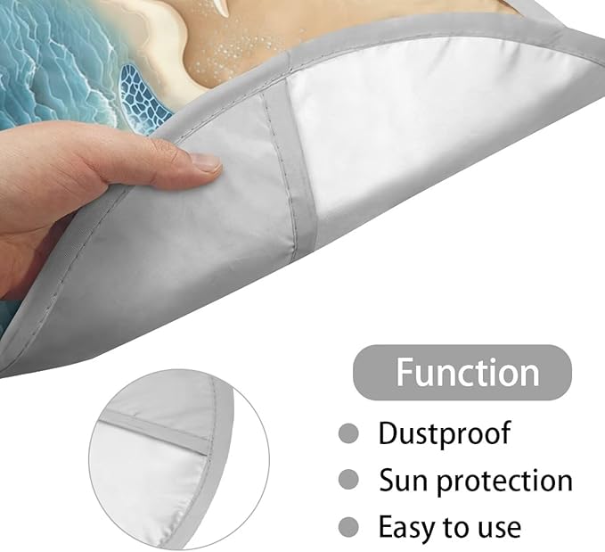 Tropical Steering Wheel Sun Cover 17 Inch Sea Turtle Vehicle Steering Wheel Shade Cover for Summer Keep Your Car Cool Summer Essential Gift for Holiday