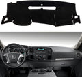 Dashboard Cover for GMC Sierra and Chevrolet Silverado- Fits 2007-2013 Models with Two Glove Boxes. Custom Fit Dash Mat, Won't Break Dash Sensors(Premium Carpet, Black)