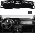 TUCAREST Dash Cover Fit for 2009-2015 Me-rcedes-Benz GLK250 GLK280 GLK300 GLK350 Nonslip Dash Cover Board Mat Sunshade No-Glare and Slip Pad Carpet Sunshield Protector Flannel Black