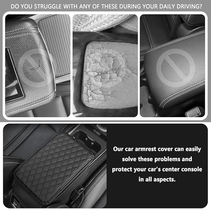 Car Armrest Cushion for Mini Countryman (U25) 2023 2024 2025, Car Centre Console Pad Scratch Protection Waterproof Armrest Cushion Interior Accessories,Red