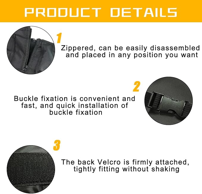 Mandark Car Trunk Organizer, Detachable Vehicle Seatback Hanging Storage Container with Zippers, Large Capacity Waterproof Auto Seat Back Trunk Bag Accessories, Universal for Most Vehicles (Gray)