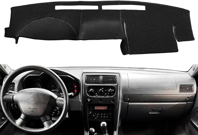 Yiz Dash Cover Mat Custom Fit for Nissan Frontier Xterra 2002 2003 2004 Dashboard Cover Pad Carpet (Black) J158