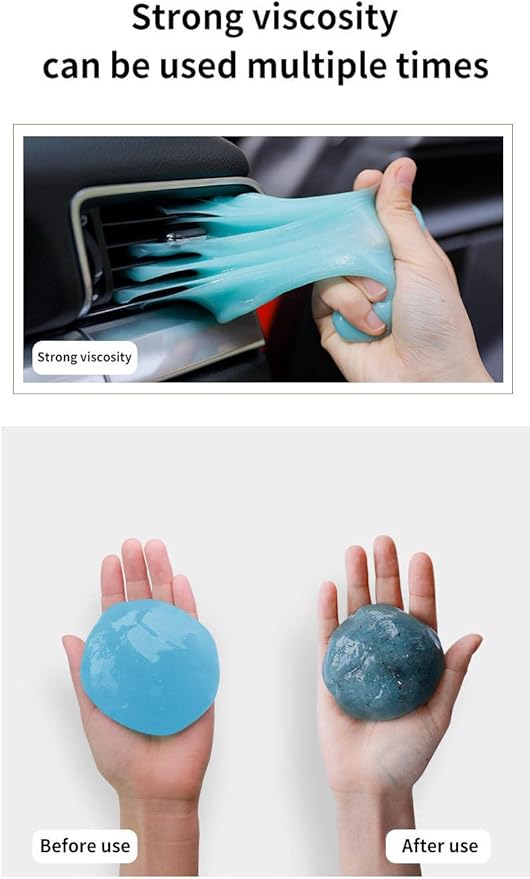 Car Cleaning Gel Kit Universal Detailing Automotive Dust Car Crevice Cleaner Auto Air Vent Interior Detail Removal Putty Cleaning Keyboard Cleaner for Car Vents, PC, Laptops, Cameras