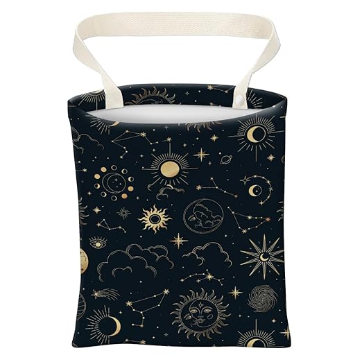 Car Trash Can, Cute Car Trash Bag, Hanging Car Organizer and Storage Bag, Trash Bin for Car Accessories, Vehicle, Travelling, Camping Luxury Gloden Universe