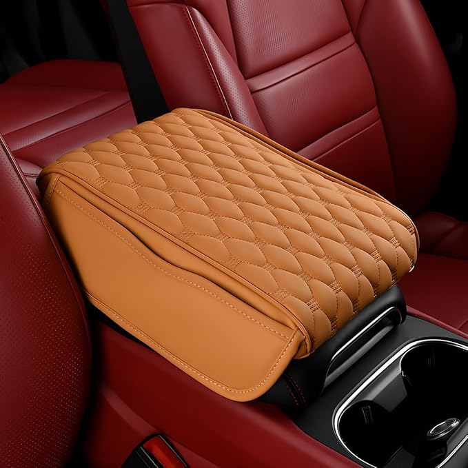 Civenhhd Car Armrest Pad, Universal Armrest Cushion Pad, Leather Armrest Box Pad