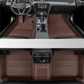 Custom Car Mats All Weather Fit Automotive Floor Mats PU Leather Protector Mat for Most Sedan, SUV, Truck Floor Mats (3D Brown car mats)