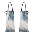 ALAZA Hanging Car Trash Bags Garbage Bag Trash Can for Back Seat Small Marble Nordic Style Washable Storage Bag Retractable 2 Pack