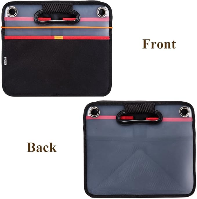 Car Trunk Organizer, Collapsible Auto Trunk Organizer Storage, Portable Grocery Cargo Container with Two Large Compartments for SUV, Vehicle, Truck, Home and Office