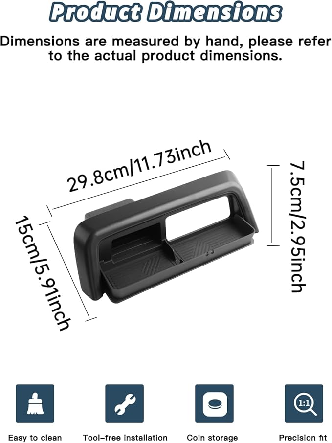 2026 Passport Storage Drawer Tray for Honda Passport 2026 Accessories ABS Material Console Organizer Secret Compartment Storage Box Compatible with 2026 Honda Passport TrailSport/TrailSport Elite/RTL