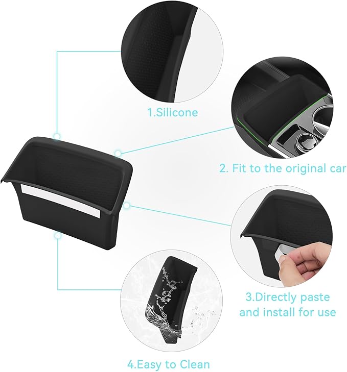 smabee Center Console Wireless Charging Pad for Chevrolet Chevy Equinox 2025 2026 Non-Slip Silicone Mat Wireless Charger Mat