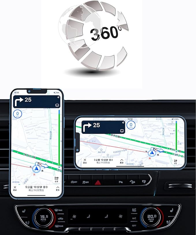 Designed for MagSafe Car Mount 12.3-inch Screen for Hyundai Santa Fe Phone Holder 2026 Santa Fe Hybrid Phone Mount 2026 15W Fast Wireless Charging Santafe Accessories Support 2024-present