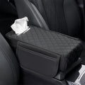 Car Center Console Cover for Toyota Highlander 3.Generation 2013-2020, Leather Car Arm Rest Cover, Car Armrest Cushion with 2 Storage Bags Car Center Console Armrest Pad, B Black