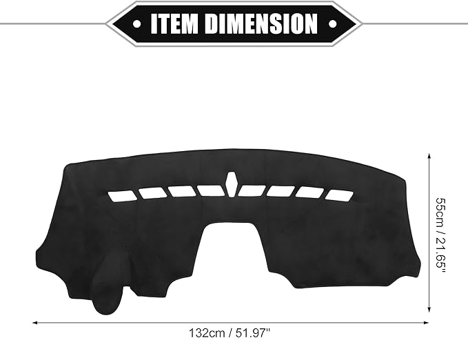 Car Dashboard Cover Mat Compatible for Chevrolet Aveo 2012-2016, Protective Flannels Black Center Console Interior Trim Dash Board Mat