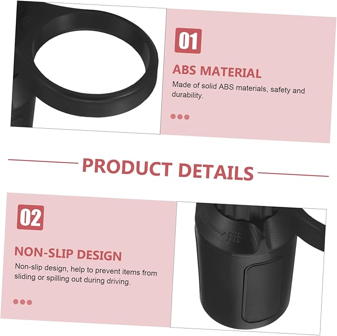 Zerodeko Car Cup Holder Expander Adjustable Base Rotatable Drink Holder for Vehicle Compatible Water Bottles and Coffee Cups Multifunctional Storage Organizer