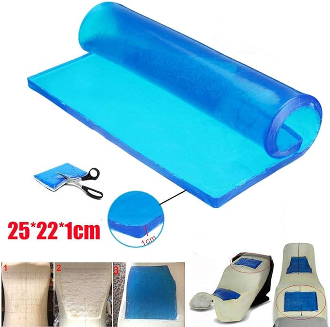Motorcycle Seat Gel Pad Shock Absorption Mats Comfort DIY Soft Cooling Car Truck Seat Cushion for Peterbilt Freightliner Reduce Fatigue Long Driving Pad 25 x 22 x 1cm