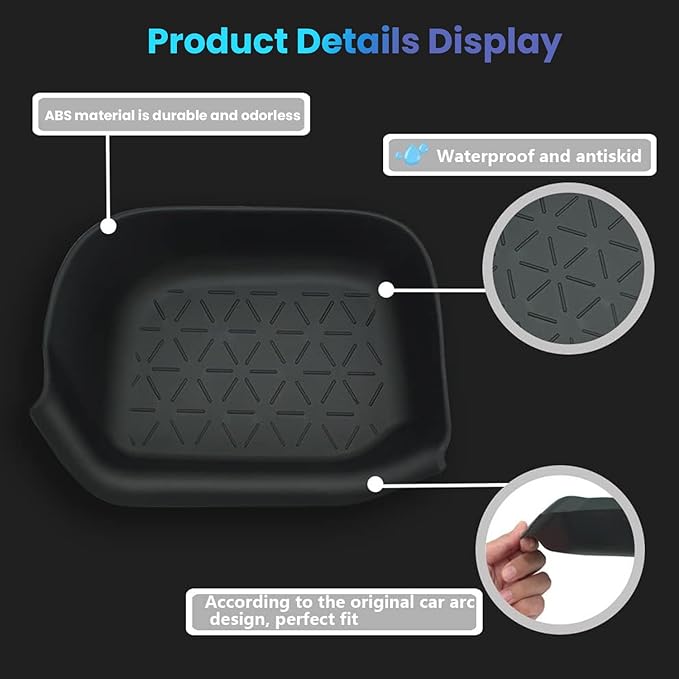 CUCHIYUN for RAV4 Driver Storage Box Organizer Mat Driver's Interior Insert Tray Center Console Organizer Tray Compatible with Toyota RAV4 2022 Accessories 2021 2020 2019 - Non-Slip Anti-Dust